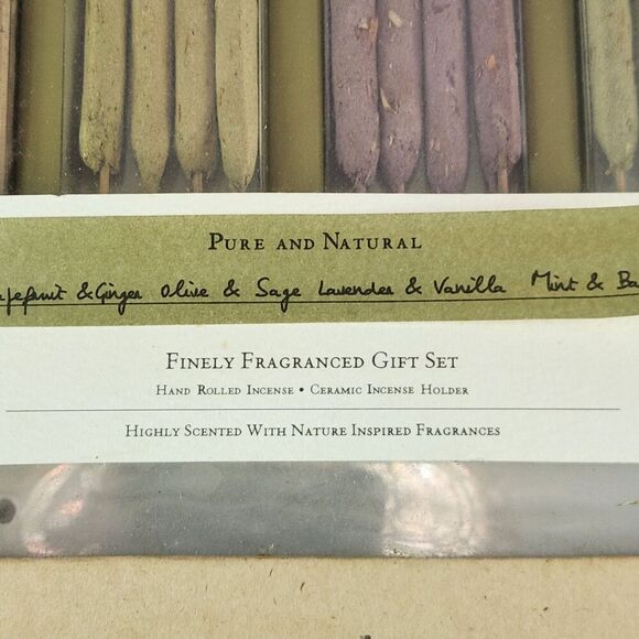 Finely Fragrance Gift Set-Hand Rolled Insence Sticks With Ceramic Holder - Picture 2 of 5
